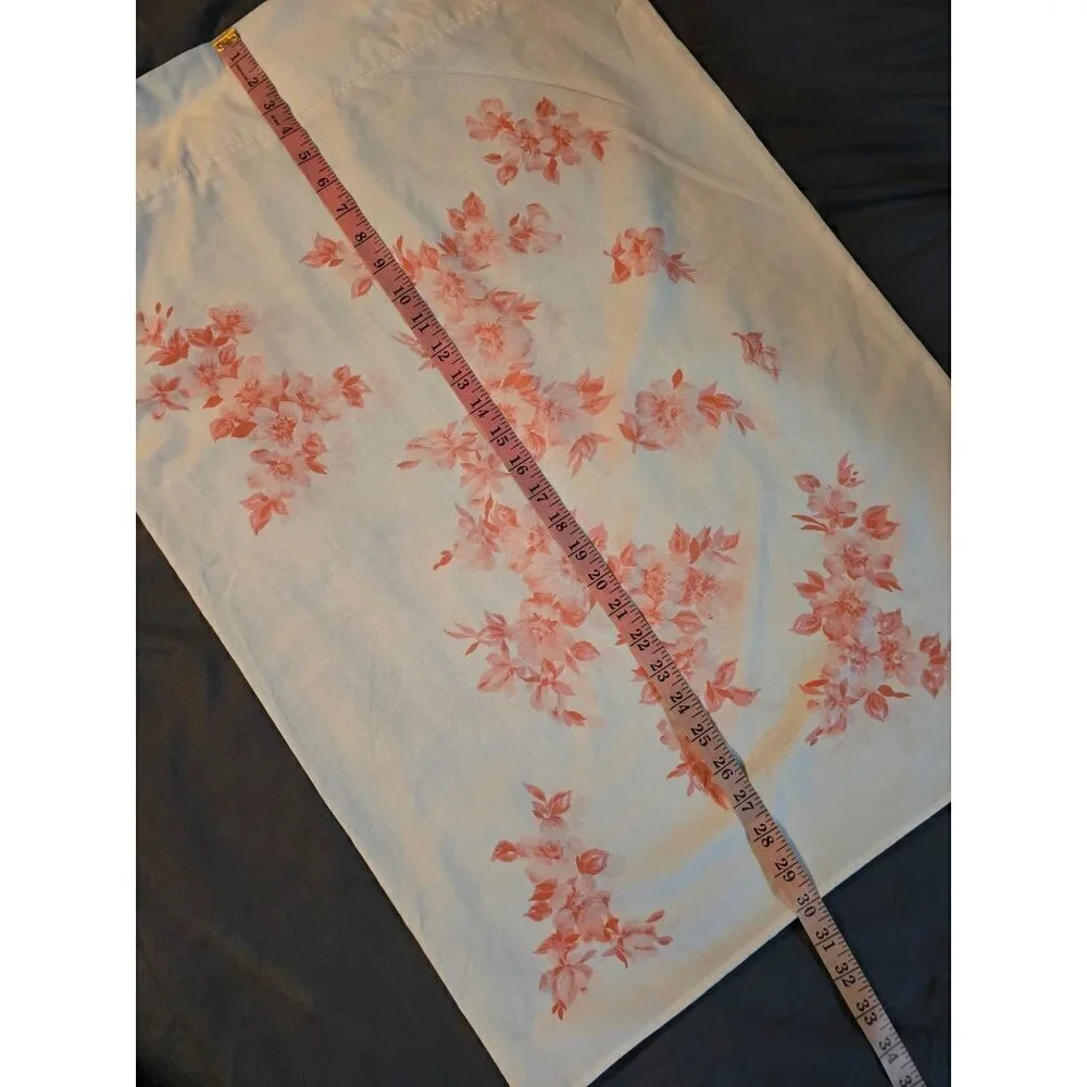 Vintage Red Watercolor Asian Floral Pillowcase